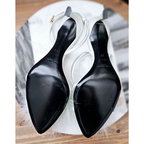 Saint Laurent Mae Pointed Toe Mules - Picture 6 of 7